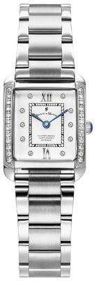 Jacques Du Manoir Emily Zweizeigeruhr mit Kristallglas (19 mm), weißem Zifferblatt und Edelstahlarmband JWL05501