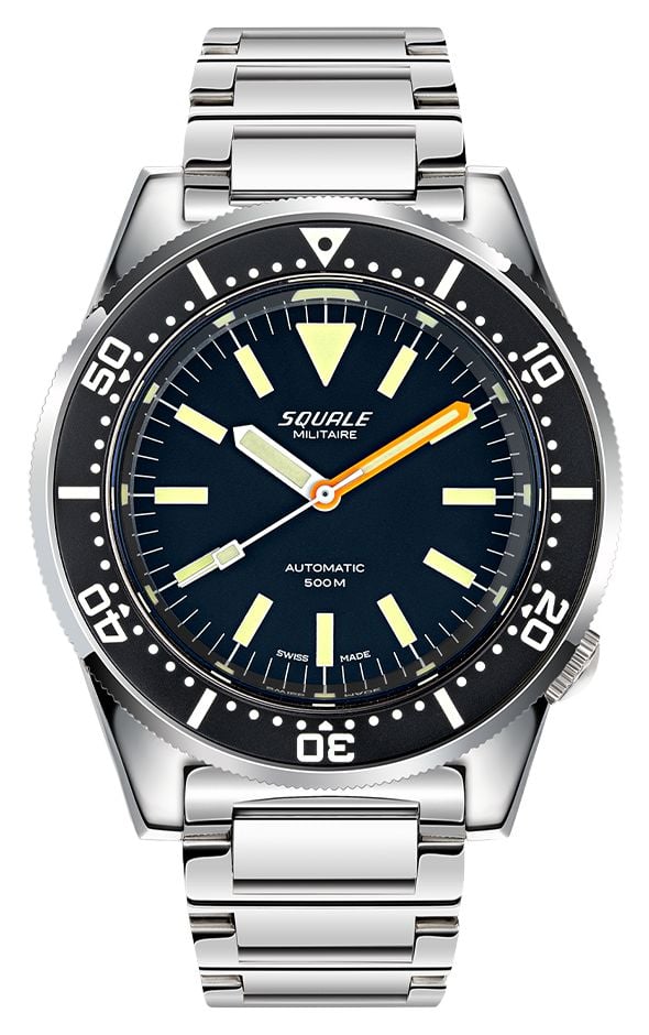 Squale 1521 Militaire 42mm Black Dial  Stainless Steel Watch