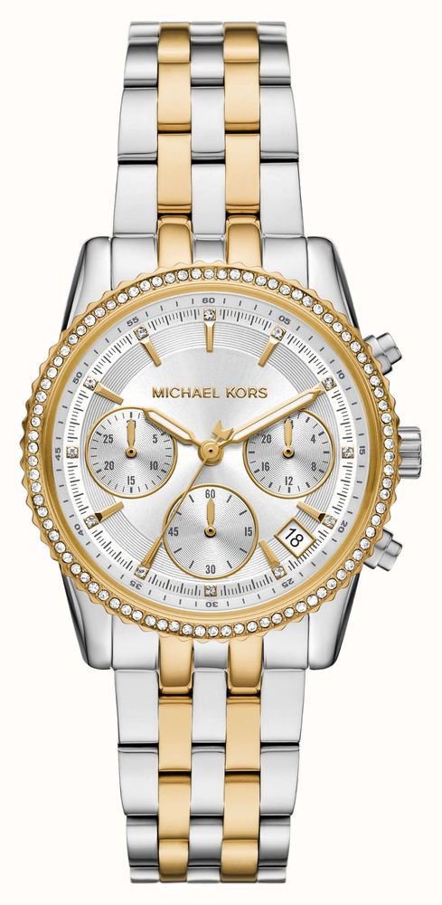 Michael Kors Bryant Pavé (35mm) Silver Dial / Two-Tone  display picture 1