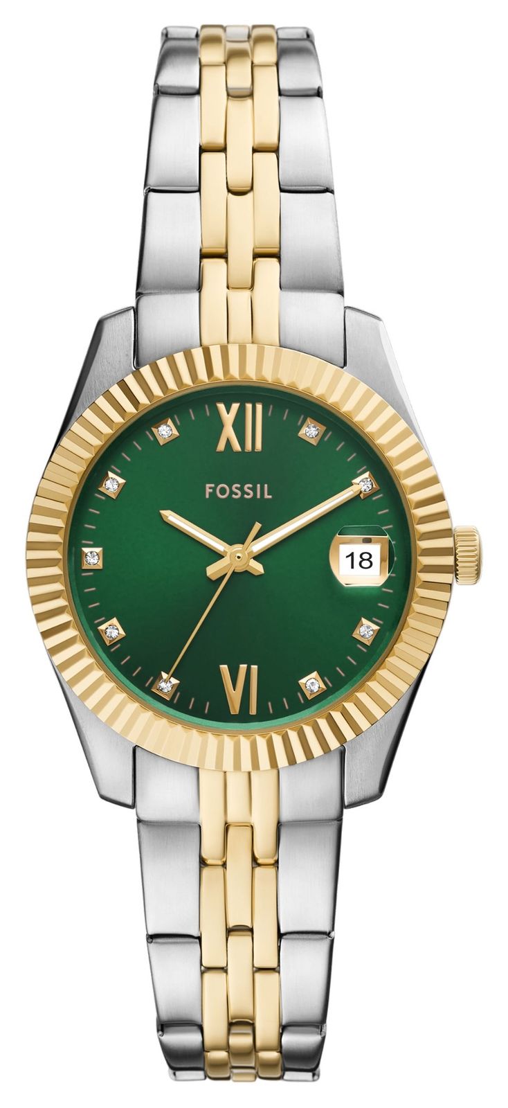 Fossil femme Scarlette (33 mm) cadran vert soleill montre