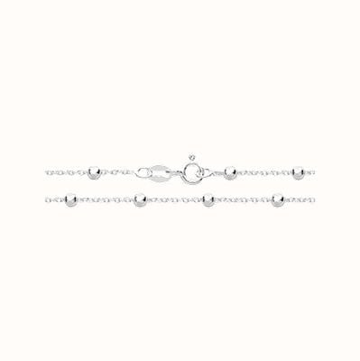 James Moore TH Silver Rolo & bead Chain 20" G1365/20