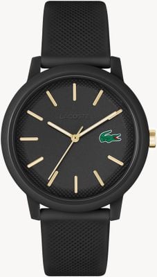 Lacoste 12.12 | schwarzes Zifferblatt | schwarzes Harzarmband 2011233