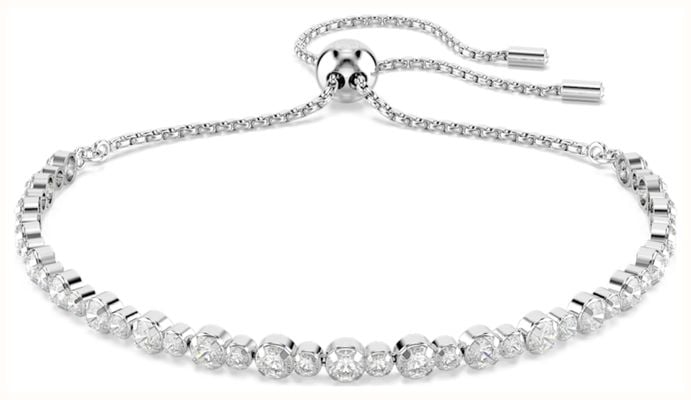Swarovski Matrix Tennis Bracelet, Mixed Round Cuts, White, Rhodium Plated 5677813