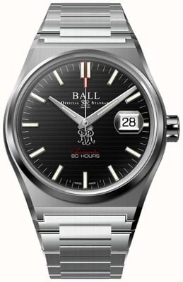 Ball Watch Company Roadmaster m perseverer (40mm) mostrador preto / pulseira de aço inoxidável NM9052C-S1C-BK