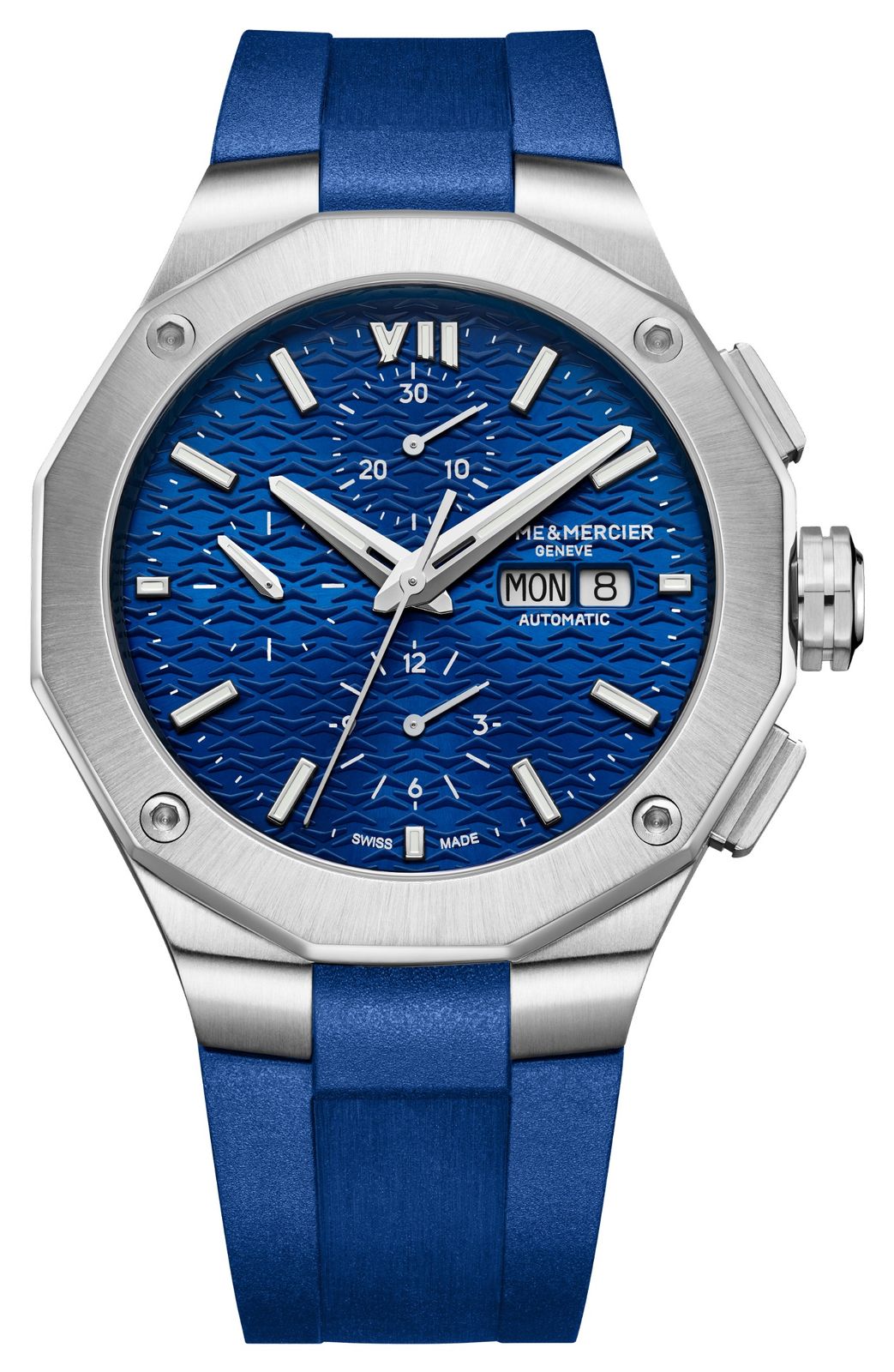 Baume & Mercier Cadran bleu chronographe automatique Riviera montre