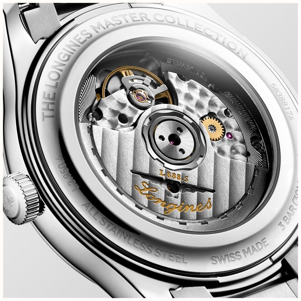 LONGINES Master Collection Automatic (41mm) Light Blue "Barleycorn" Dial / Stainless Steel Bracelet L29504996 - autre vue 5