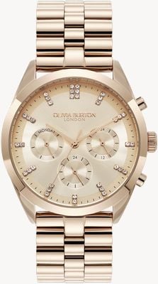 Olivia Burton City Classics Roségold-Zifferblatt / Roségold-farbenes Edelstahlarmband 24000190