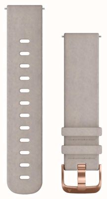 Garmin クイック リリース ストラップ (20mm) グレー スエード / ローズゴールド ハードウェア - ストラップのみ 010-12691-07
