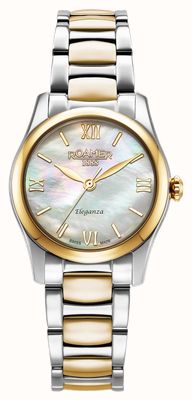 Roamer Eleganza al quarzo (32 mm) quadrante in madreperla / bracciale in acciaio inossidabile bicolore 974847 47 20 20