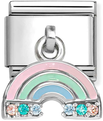 Nomination Classic Rainbow Cubic Zirconia Enamel Charm 331815/17