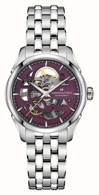 Hamilton Jazzmaster Skeleton Automatic (36mm) Purple Dial / Stainless Steel Bracelet H32265101