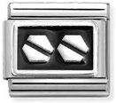 Nomination COMPOSABLE CLASSIC LINK, DOUBLE HEXAGONAL SCREW, BLACK ENAME 330206/33