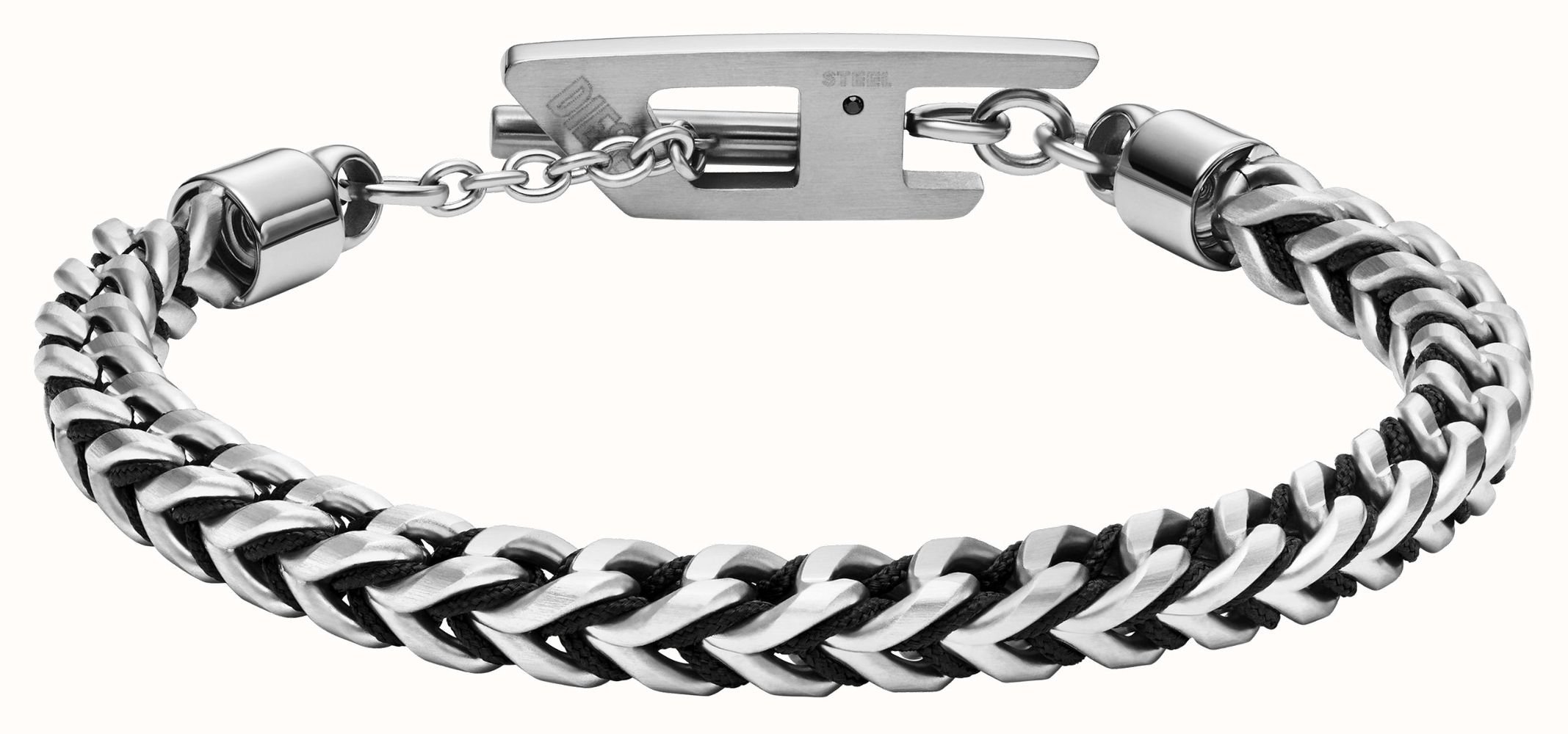 Diesel D Logo Stainless Steel Chain Bracelet DX1540040