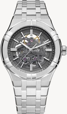 Maurice Lacroix Aikon Automatic Skeleton (42mm) Grey Skeleton Dial / Stainless Steel Bracelet AI6008-SS002-030-1