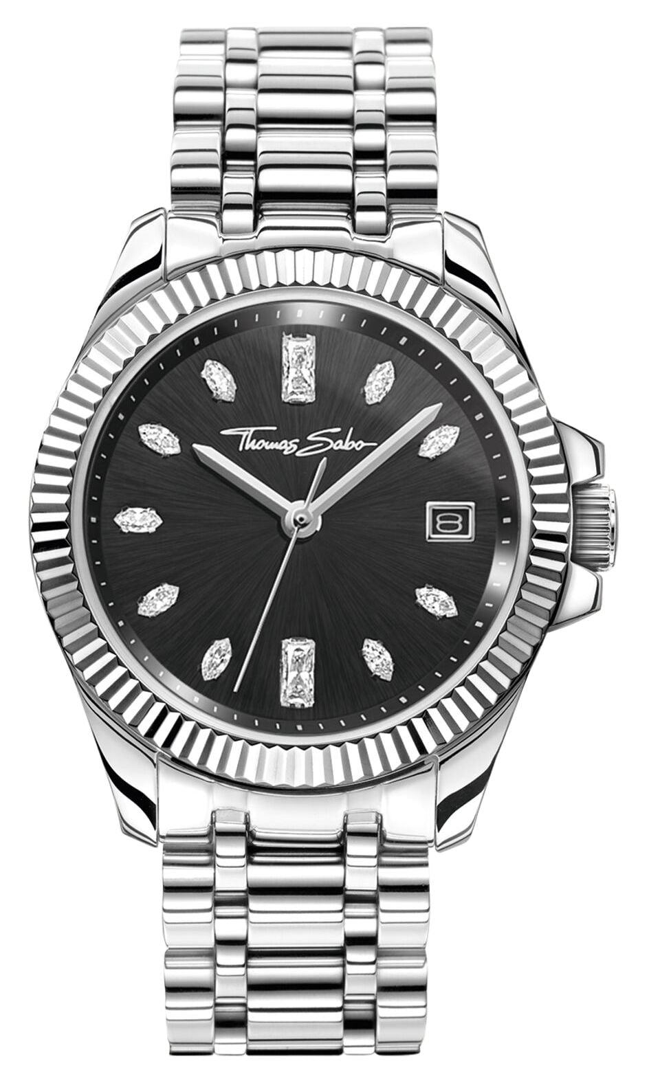Thomas Sabo Cristal divin (33 mm) cadran noir soleillÃ© / montre