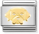 Nomination Classic Golden Retriever Dog 18ct Gold & Steel Charm 030162/56