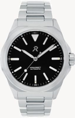 RZE Resolute Pro Automatic (40mm) Jet Black Enamel Dial / UltraHex Titanium Bracelet Watch RES-40-JB