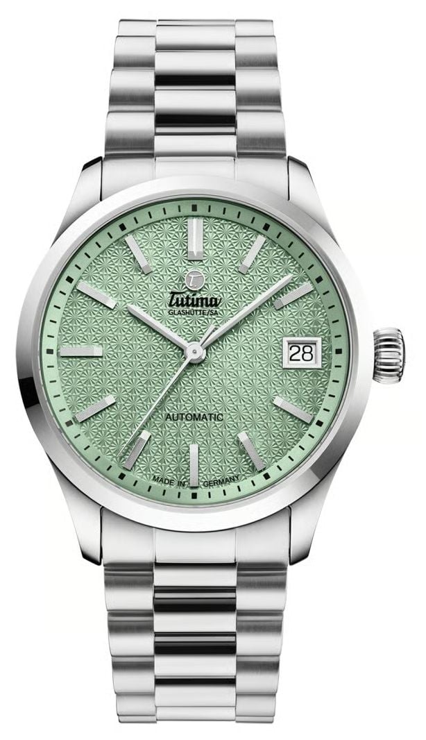 Tutima Glash&Atilde;tte Sky Automatic 34mm Sage Green Dial  Watch