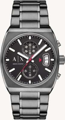 Armani Exchange Quartz Chronograph (40mm) Black Dial / Gunmetal PVD Stainless Steel Bracelet AX2823