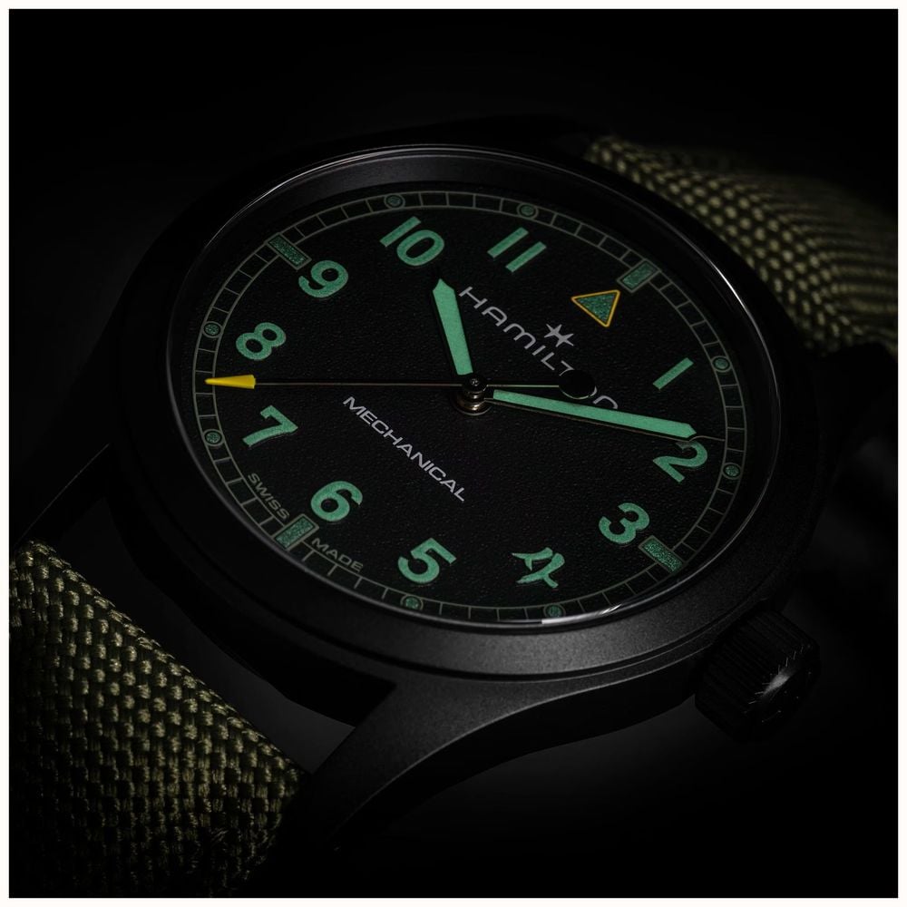 Hamilton Khaki Field Mechanical *Call of Duty - Modern Warfare 4* (38mm) Black Dial / Green Textile Strap H69469930 - autre vue 2