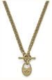 Olivia Burton Lock Heart Gold Plated Toggle Necklace 24100630 - vista alternativa 2