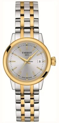 Tissot 古典的な夢 |シルバーダイヤル |ツートンカラーのステンレススチールブレスレット T1292102203100