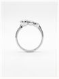 James Moore & Co 0.80ct Round Brilliant Natural Diamond 18ct White Gold Trilogy Ring J27779 - vista alternativa 3