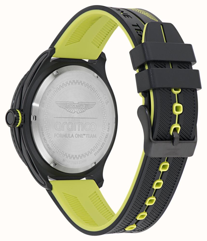 Aston Martin Aramco Formula One™ Team PIT W Quartz Multifunction (46mm) Podium Green Dial / Black Silicone Strap MTFP1F503 - alternative Ansicht 4