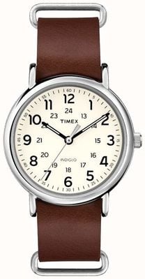 Timex Originals Weekender Brown Leather Strap T2P495