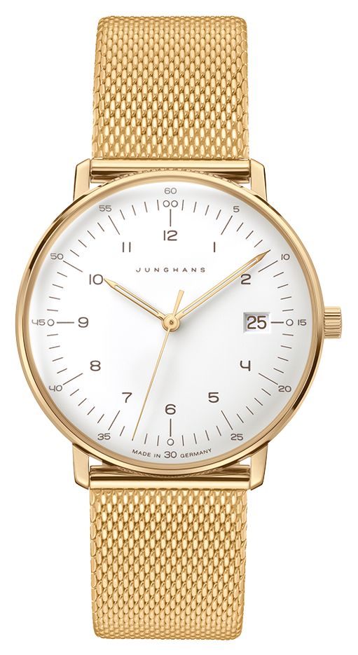 Junghans max bill Damen (32.7mm) White Dial / Gold PVD Watch