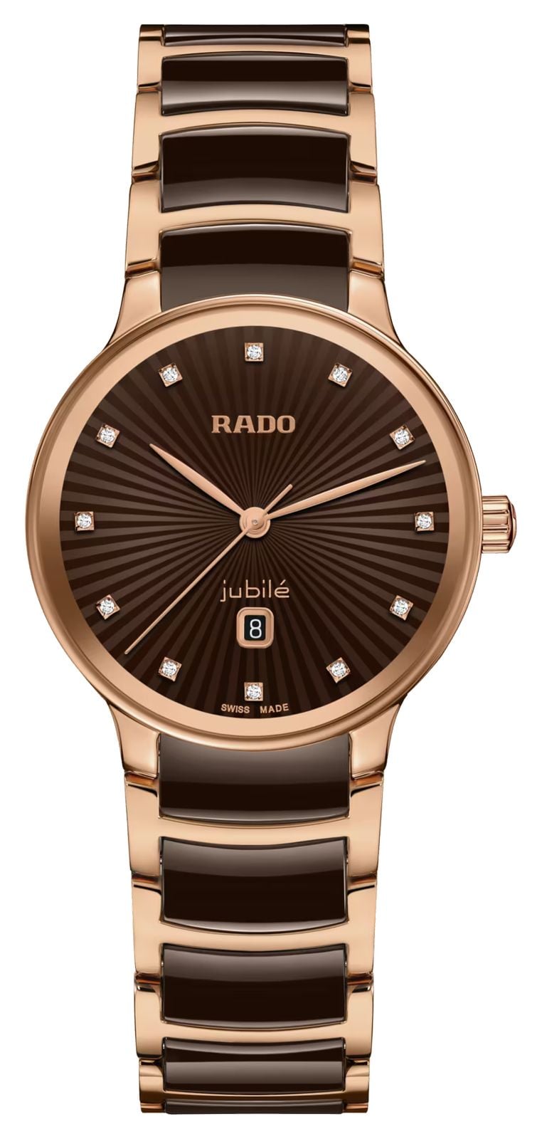 RADO Centrix diamant quartz (30,5 mm) cadran marron / montre