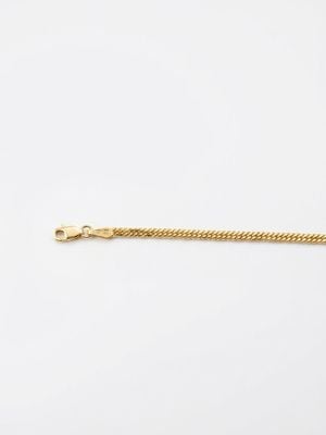 9ct Yellow Gold Semi Solid Light Double Curb Chain 18" 2.1mm HCDC-210-9Y-18