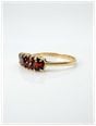 James Moore & Co Pre-Owned 7 Garnet Stone 18ct Yellow Gold Half Hoop Ring J74261 - alternate view 2