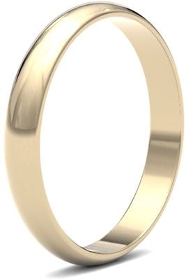 James Moore Wedding Rings | 18ct Yellow Gold | 2.5mm | Light | D-Shape | AG_2.5GLD-18Y