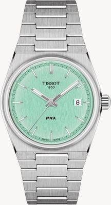 Tissot PRX Quartz (35mm) Mint Green Dial / Stainless Steel Bracelet T1372101109100