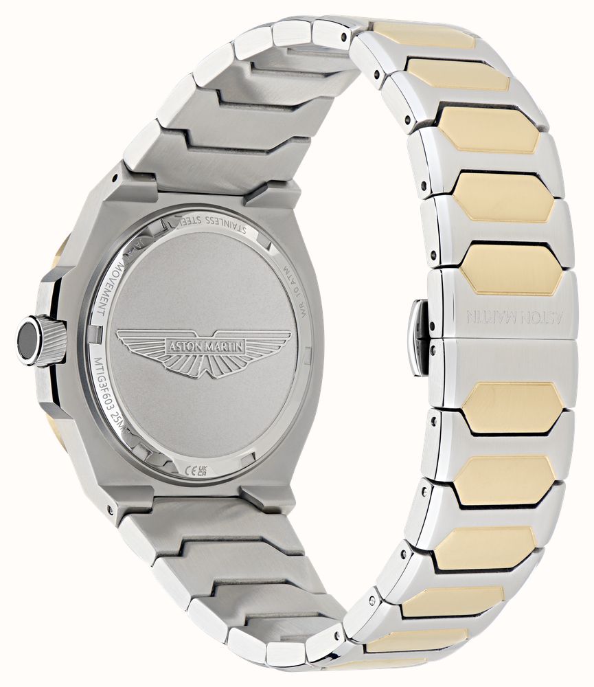 Aston Martin GPQ Icon Quartz (42mm) Bertelli Green Dial / Two-Tone Stainless Steel Bracelet MTIG3F603 - alternate view 3