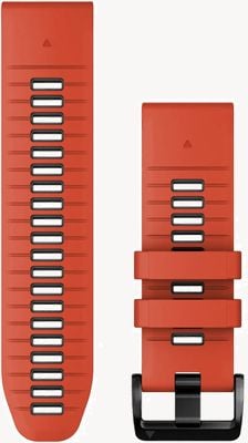 Garmin QuickFit® 26 Strap Only Flame Red/Graphite Silicone 010-13281-04