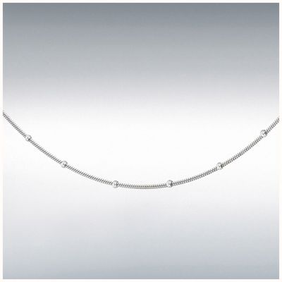 IBB Sterling Silver 2.1mm Round Snake and Ball Chain 41cm/16" 8.10.7523
