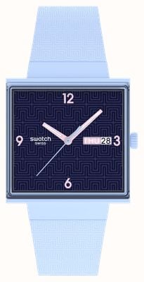 Swatch CLEARLY GENT Transparent Dial Silicone Strap SO28K100-S06
