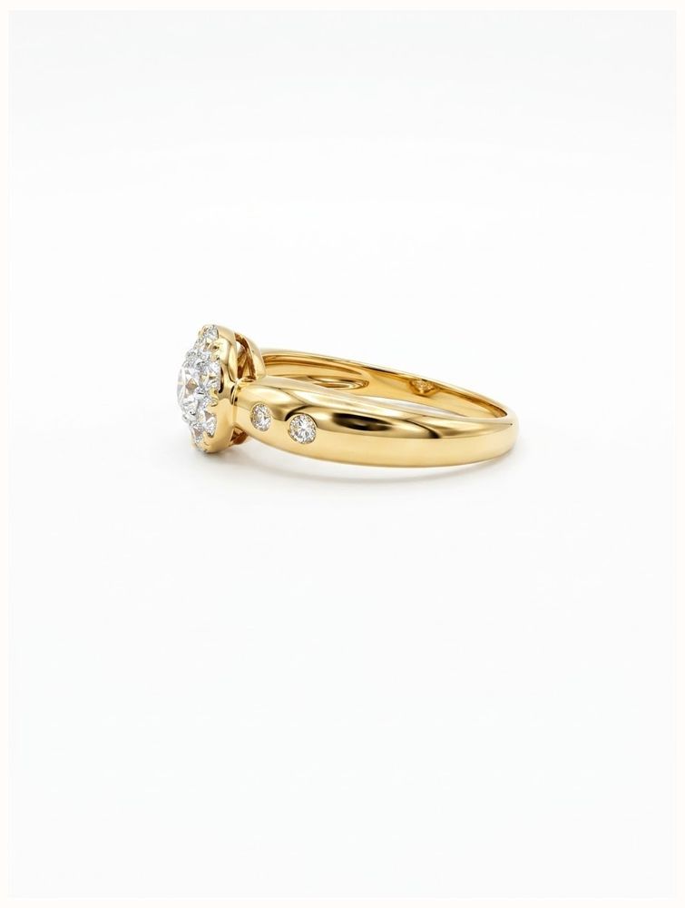 James Moore & Co Pre-Owned 18ct Yellow Gold 0.50ct Diamond Cluster Ring With Diamond J51392 - 备用视图 2