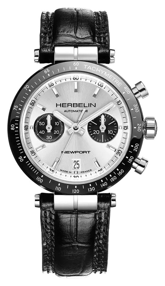 Herbelin Newport hÃ©ritage (42 mm) cadran bicompax argent montre