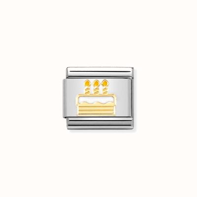 Nomination CLASSIC Composable White Enamel Birthday Cake Charm 030272/71