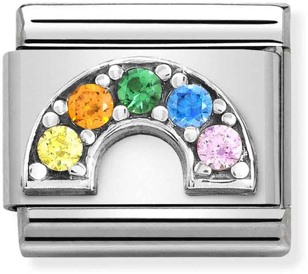 Nomination Classic Rainbow Oxidised Sterling Silver & Steel Charm 330323/01