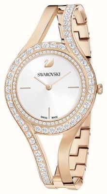 Swarovski | eterno | pulseira de aço ouro rosa | conjunto de cristal | branco 5377576