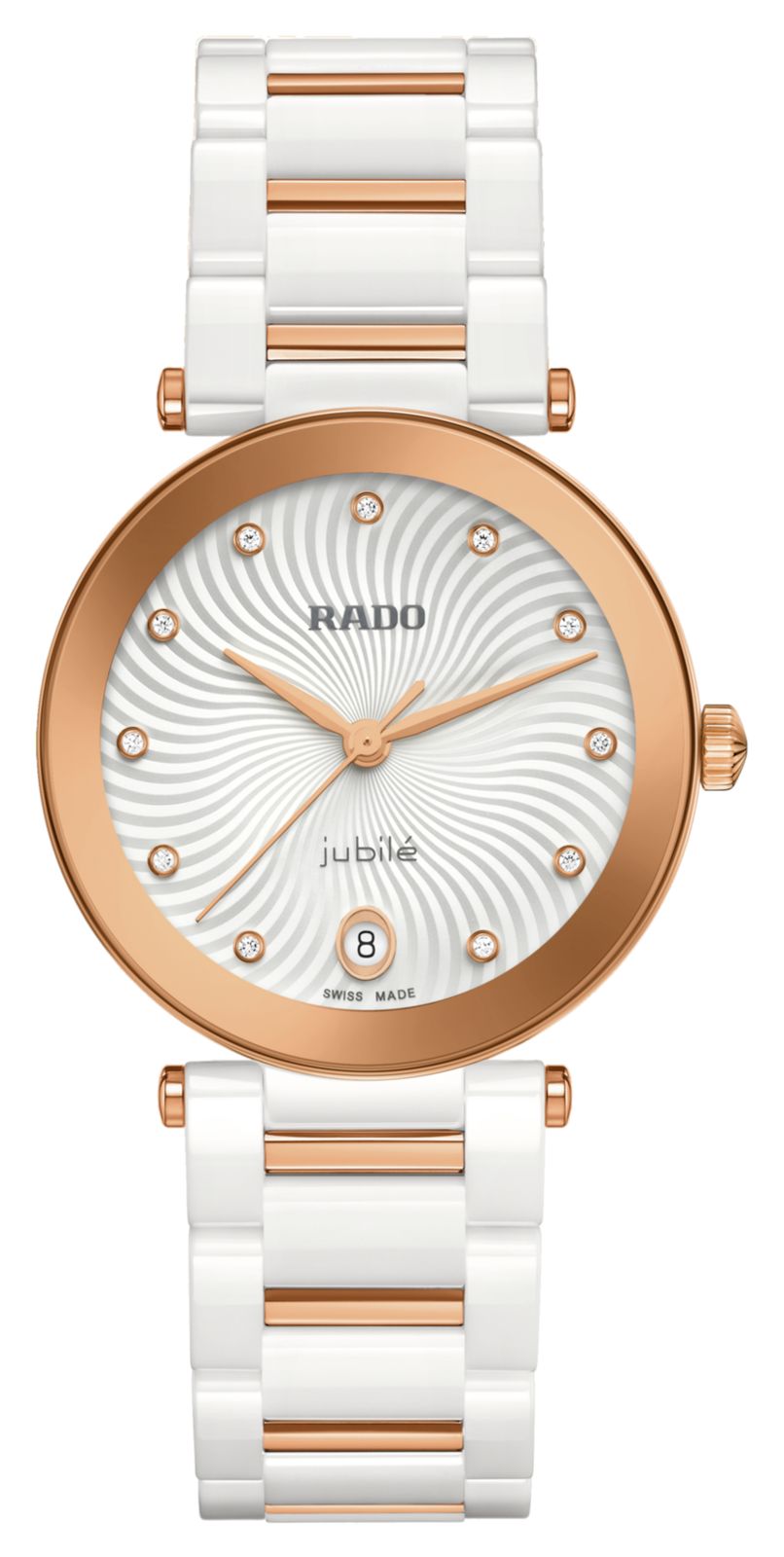 RADO Lacoupole diamant quartz (31 mm) cadran blanc vague / c montre