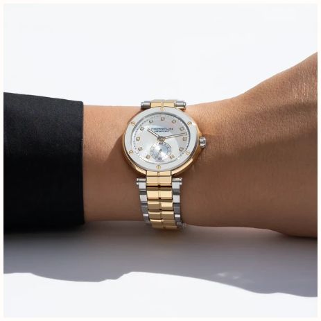 Herbelin Newport Quartz Diamond (35mm) Mother-of-Pearl Dial / Two-Tone Stainless Steel Bracelet 18289BT1N89 - alternatieve weergave 4