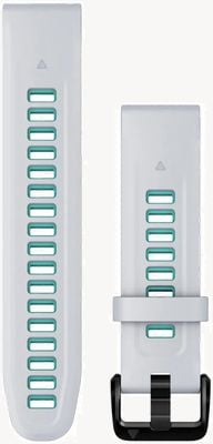 Garmin Quickfit® 20-Armband, nur Whitestone/Aqua-Silikon 010-13279-07