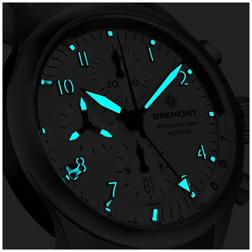 Bremont Altitude Chronograph GMT Automatic (42mm) Brushed Silver Galvanic Metal Dial / Stainless Steel Strap ALT42-CHR-G-SS-SI-B - alternate view 5