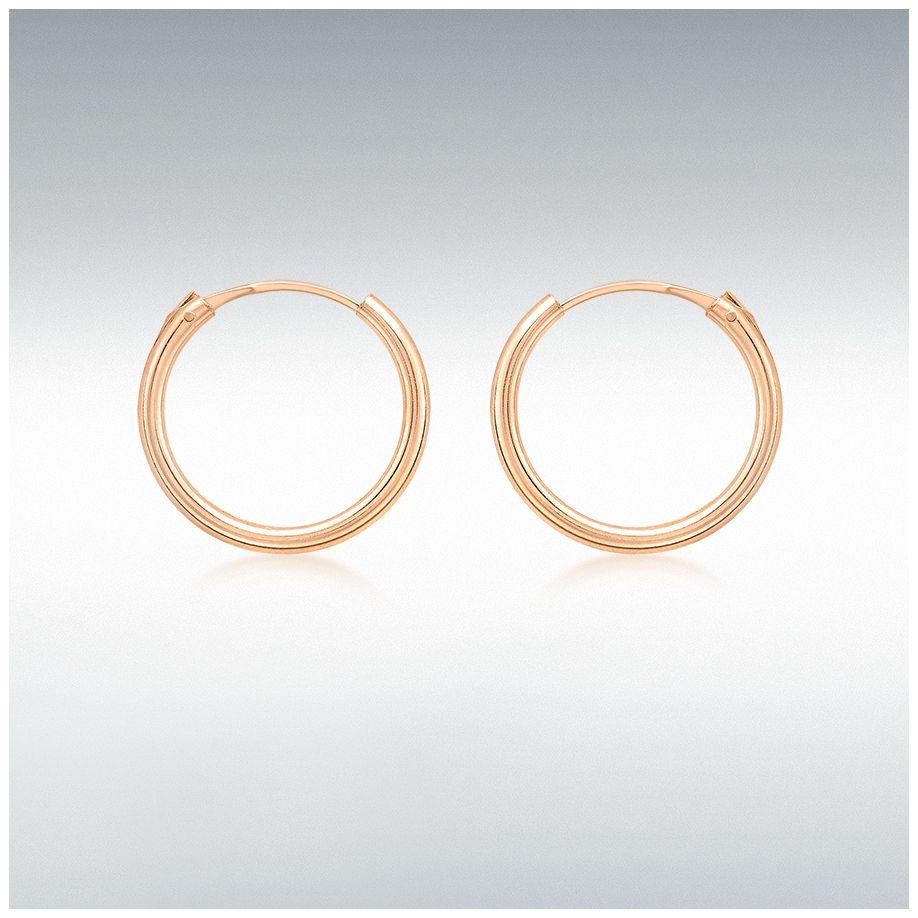 James Moore Co 9ct 13mm Rose Gold Sleepers 5512379 Jewellery