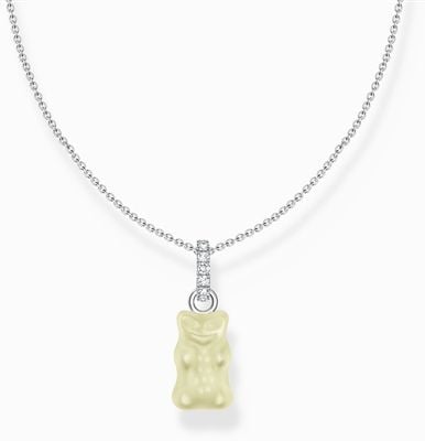 Thomas Sabo x HARIBO White Goldbear Pendant Sterling Silver Necklace 45cm KE2209-052-14-L45V